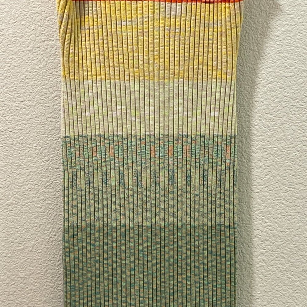 NEW STAUD "Dana" Rainbow Sweater Dress Bodycon Rib Knit Sleeveless Maxi Size M - Picture 5 of 11